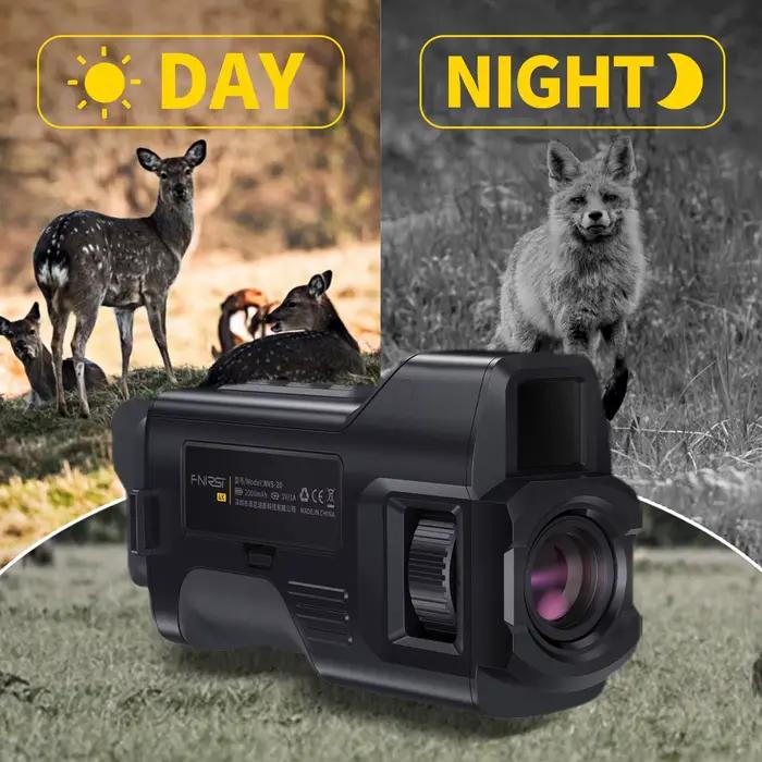 Monoculaire vision nocturne FNIRSI NVS-20 4K HD - Jumelles 6X zoom numérique jour/nuit chasse