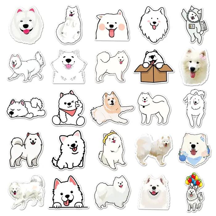 10/30/50pcs Kawaii Chien Samoyède Graffiti Autocollants BRICOLAGE Ordinateur Portable Scrapbook Valise Journal