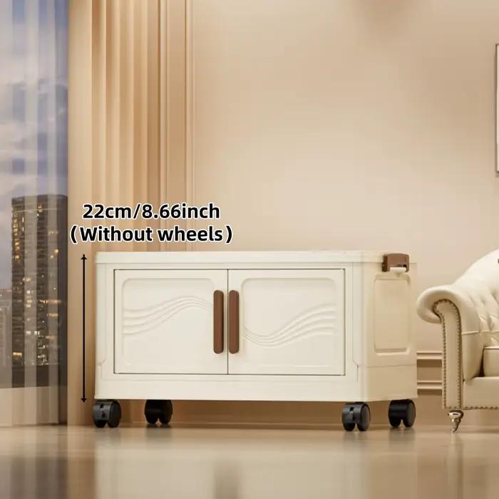 Boîte de rangement pliable avec porte transparente