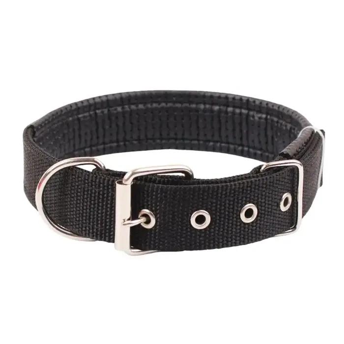 Collier de chien réglable en nylon avec anneau de traction, tour de cou, longue durée, fournitures p