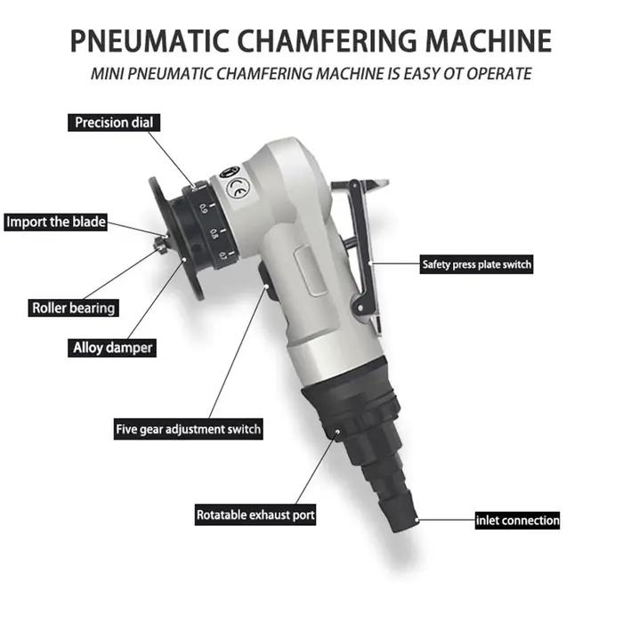 Mini chanfreineuse pneumatique professionnelle, vente en gros, chanfrein pneumatique pour métal, aci