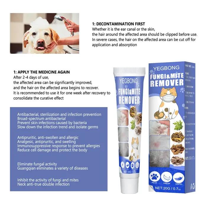 Crème de traitement contre les infections de la teigne non collante pour chiens et chats soulagement rapide anti-démangeaisons infections cutanées