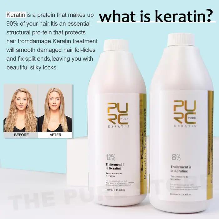 PURC 12% kératine lissante traitement des cheveux élimination des crépus kératine brésilienne pour c