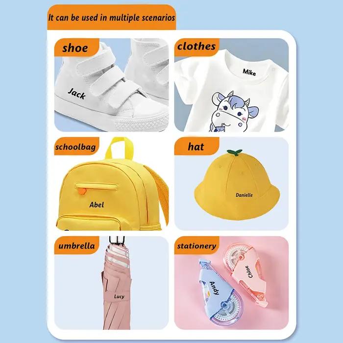 Tampon nominatif personnalisé dégradé en plastique avec texte sur mesure pour bureau et vêtements occasions spéciales cadeau artisanal