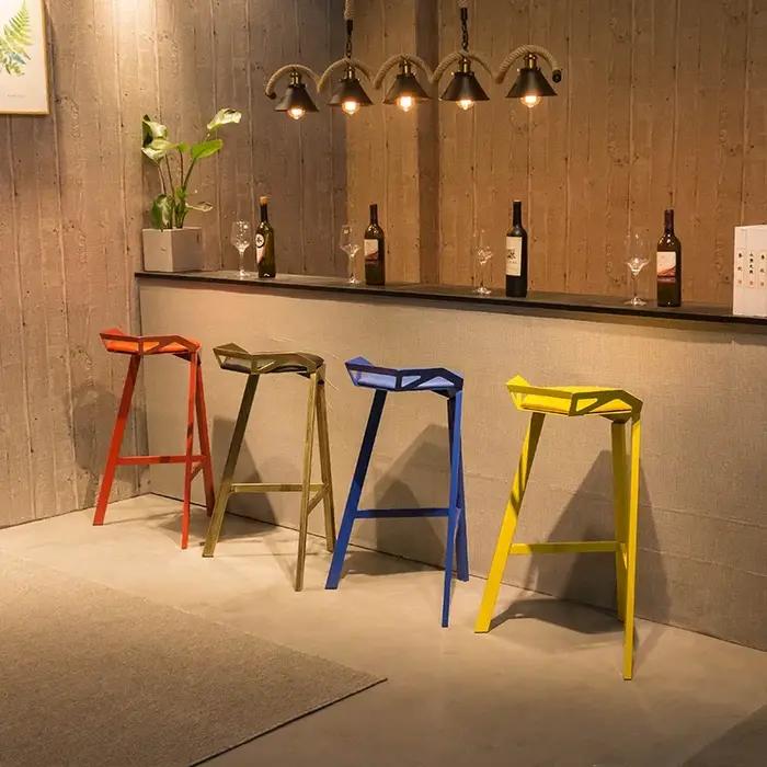 Tabourets de Bar nordiques modernes, Design Unique, relaxant, minimaliste, confortables, meubles de
