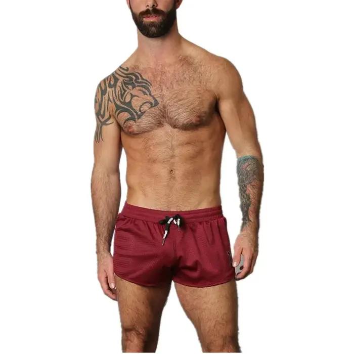 Short de sport d'été pour hommes, maille imprimée, séchage rapide, Fitness en plein air, GYM, Squat,