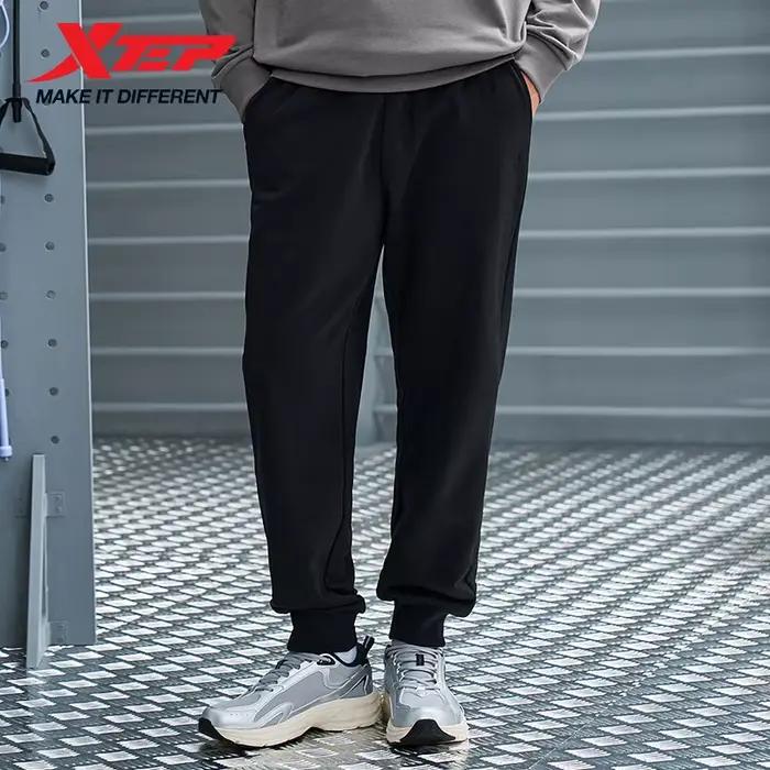 Xtep pantalon en tricot pour hommes automne pantalon doux à la mode rétro bas confortable 8763296301