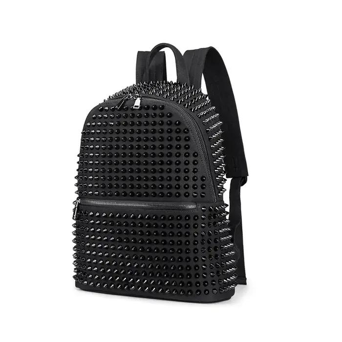 JIEROTYX – sacs à dos à rivets en cuir souple lavé pour femmes, sacoches d'école pour filles, sacs P