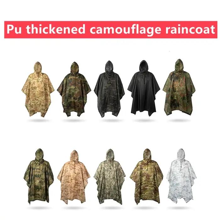 Accessoires guerre combinaison tactique pluie militaire imperméable Poncho armée parapluie équipement Ghillie observation des oiseaux en plein air maison chasse