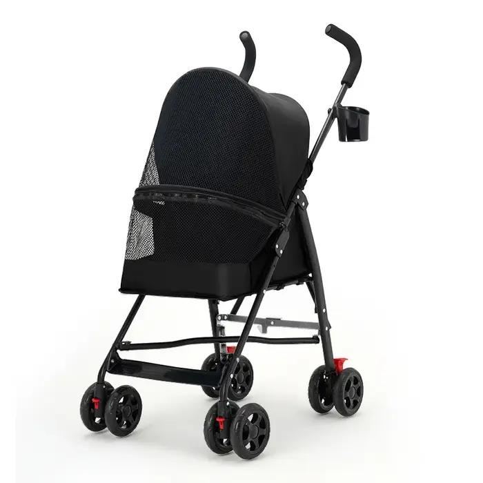 Poussette pour animaux de compagnie, poussette pour chat et chien, poussette pour chat Teddy Bear pour activités de plein air, légère et pliable, petite poussette pour chien