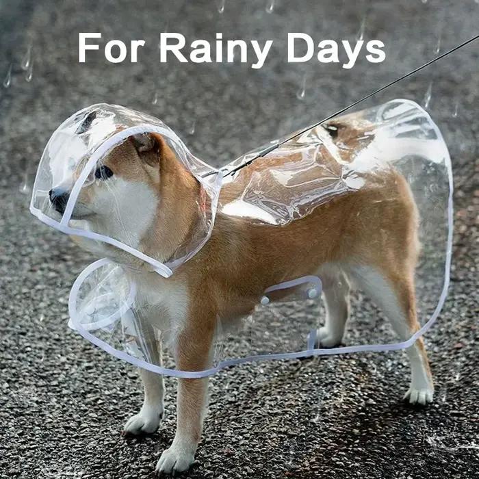  Vêtements de pluie transparents pour animaux de compagnie