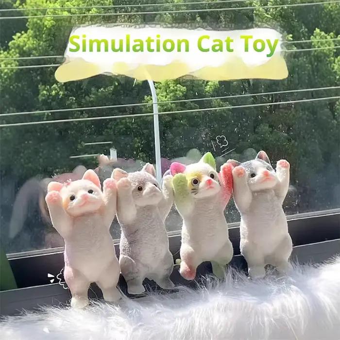 13CM mignon Taba Squishy chat moelleux collant réaliste chat anti-Stress jouet Simulation chats poup