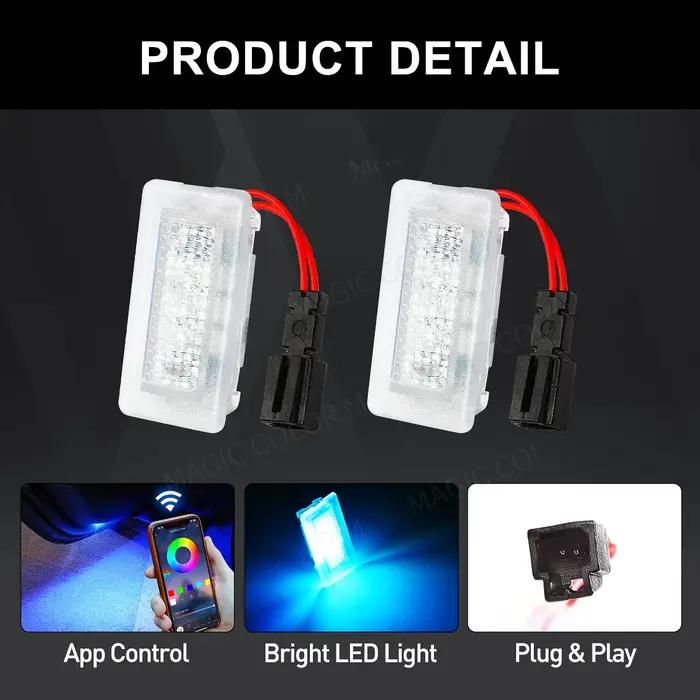 Lumière de plancher de voiture LED RVB, lampes décoratives, accessoires intérieurs, plancher, porte,