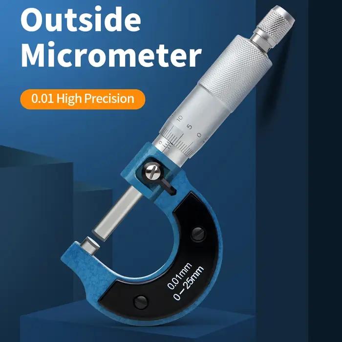 Micromètres extérieurs 0-25mm 0.01mm, outil de mesure, échelle, pied à coulisse mécanique, Micro mèt