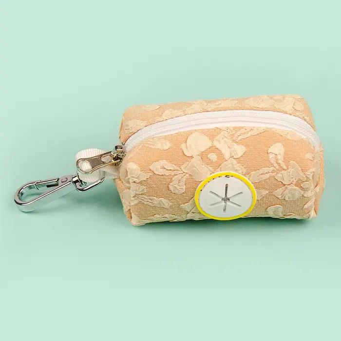 Distributeur de sac à caca de chien à motif floral mignon, porte-sac, promenade appropriée, vente directe d'usine
