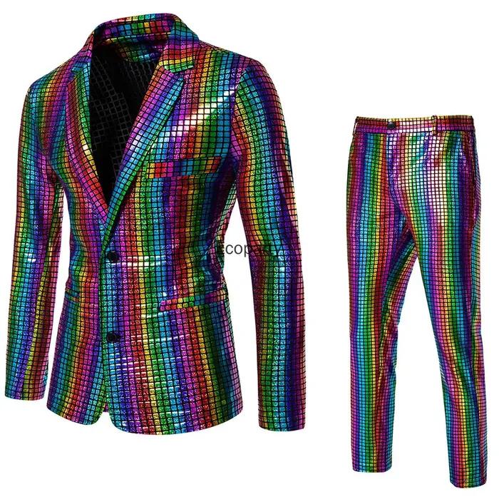 Costume de disco des années 70 pour homme
