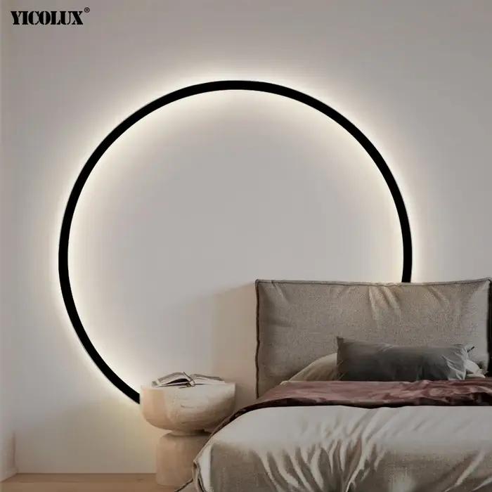 Lampes de décoration de fond de cercle Simple, nouvelles appliques murales LED modernes pour salon,