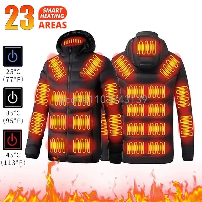 Veste chauffante d'hiver pour hommes et femmes