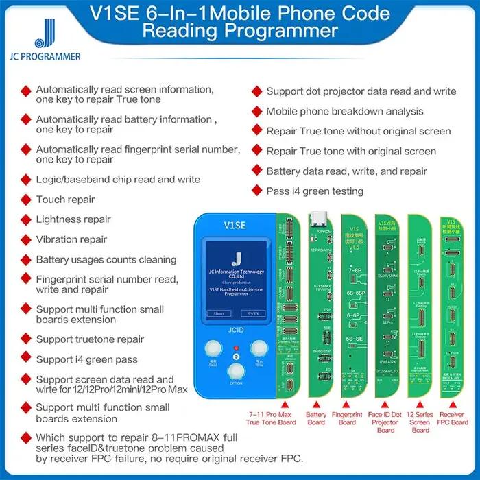 JC V1SE programmeur de lecture de Code de téléphone pour téléphone série 7-14 batterie empreinte dig