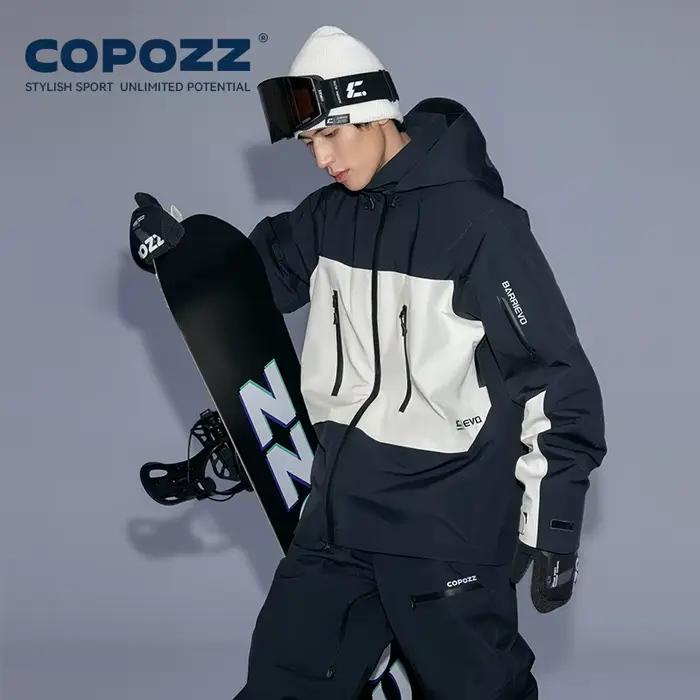 Combinaison de ski coupe-vent à capuche pour hommes et femmes