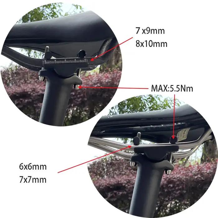 Tige de selle de vélo en Fiber de carbone T800, Tube de selle de route/montage, pièces de vélo 27.2/