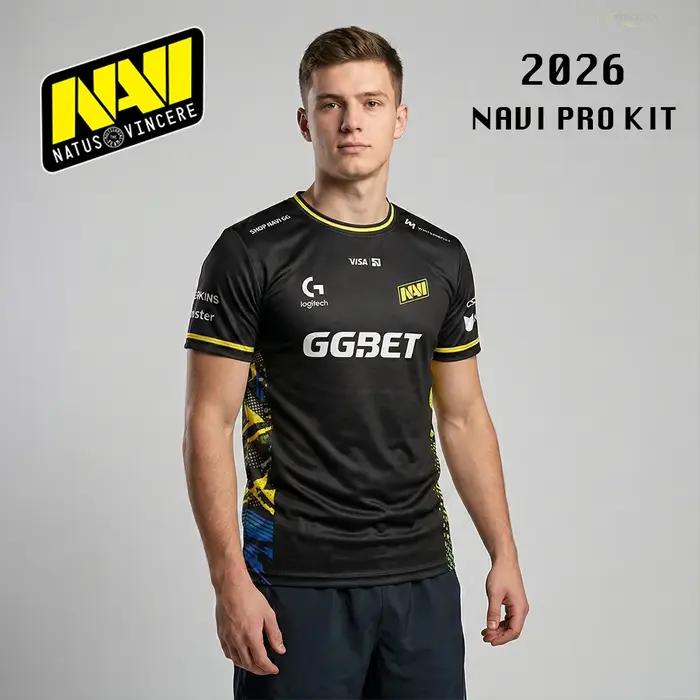 T-shirt de club d'e-sport NAVI 2026, nouveau maillot de jeu CS2 Major, haut respirant à manches cour