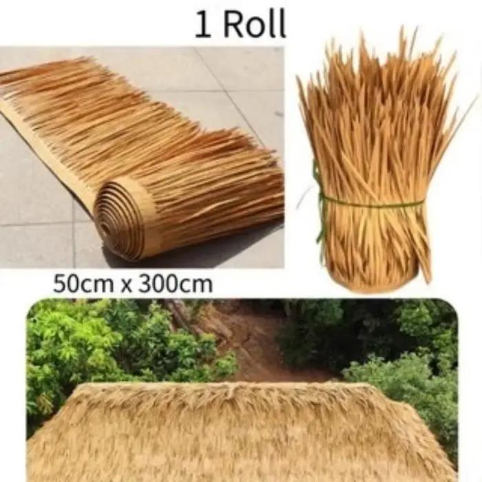 Toiture en chaume artificiel simulé pour jardin, décoration de toit en paille artificielle pour patio, balcon, restaurant, aménagement paysager