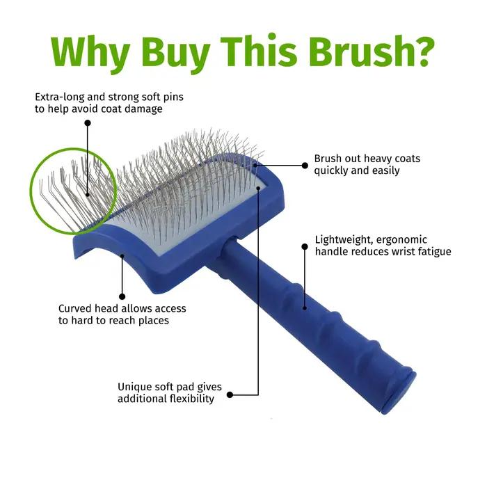 Brosse à gratter pour le toilettage des chiens avec des épingles longues et souples