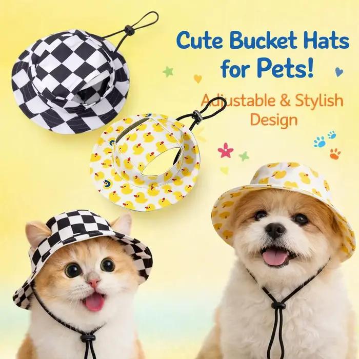 Chapeau pour chien à imprimé mignon pour chiens de petite et moyenne taille