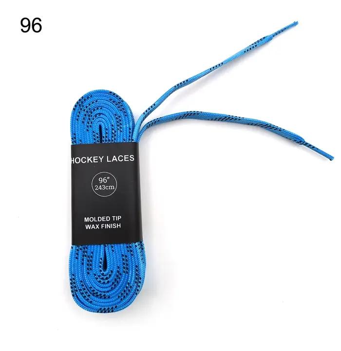 Lacets de patin cirés pour patins de hockey sur glace, double couche tressée, renforcée, résistante, pour CCM et Bauer, en 15 couleurs, pour matchs, entraînements et cadeaux