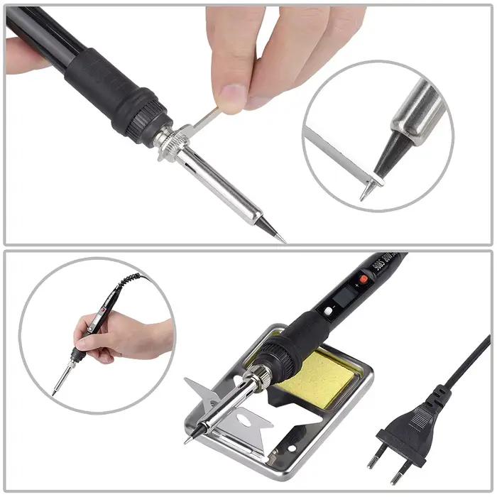 JCD – fer à souder électrique 80W avec affichage numérique LCD, pointes de fer à souder à températur