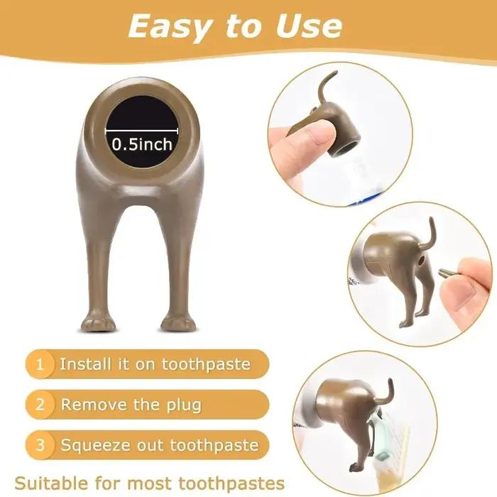 Distributeur de dentifrice en forme de crotte de chien