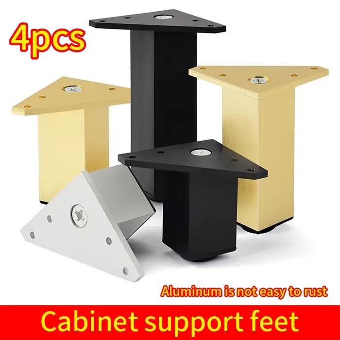 Pieds d'armoire carrés réglables pieds de meubles en aluminium pieds d'armoire pieds de Table basse