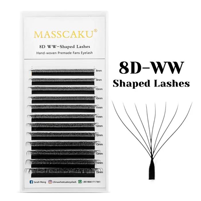 MASSCAKU 3D 6D 8D W forme cils vente en gros mondiale grappes
