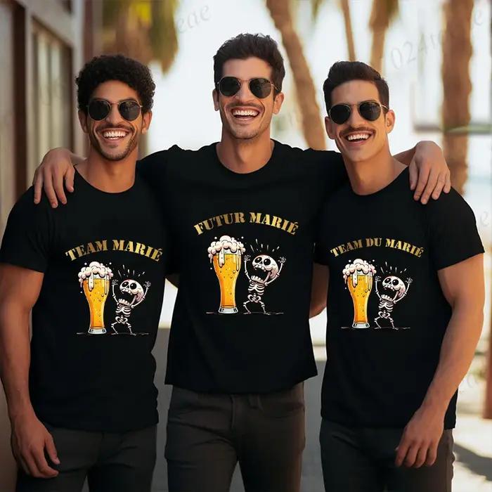 T-shirt pour hommes, équipe de marié français Evg