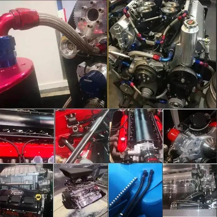 10x universel droit 0 45 90 180 degrés AN3 AN4 AN6 AN8 AN10 AN12 raccord d'extrémité de tuyau adapta