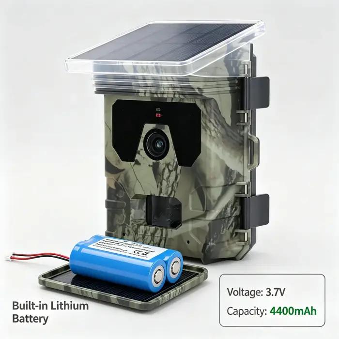 Caméra de chasse solaire 50MP 4K avec vision nocturne infrarouge