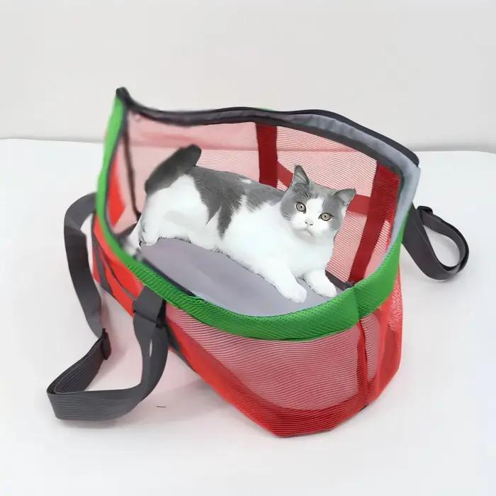 Sac de transport pour chien, sac à main en maille respirante pour petits et moyens chats et chiens, sac à main portable pour chiot, sac de transport pour animaux de compagnie pour les voyages en plein