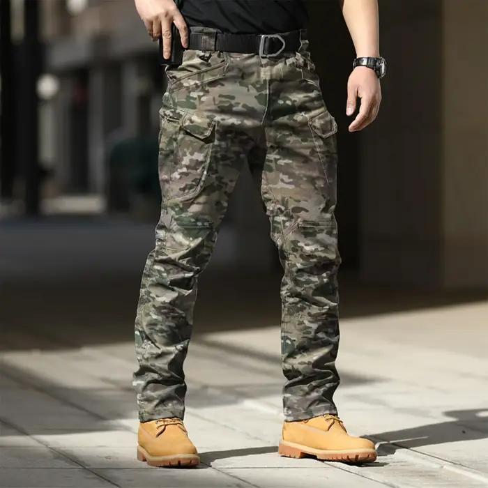 Pantalon cargo classique homme multi-poches pour chasse, randonnée, pêche et activités outdoor