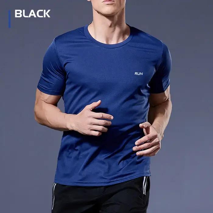 T-Shirt de Sport multicolore à manches courtes, séchage rapide, maillots de gymnastique, chemise de