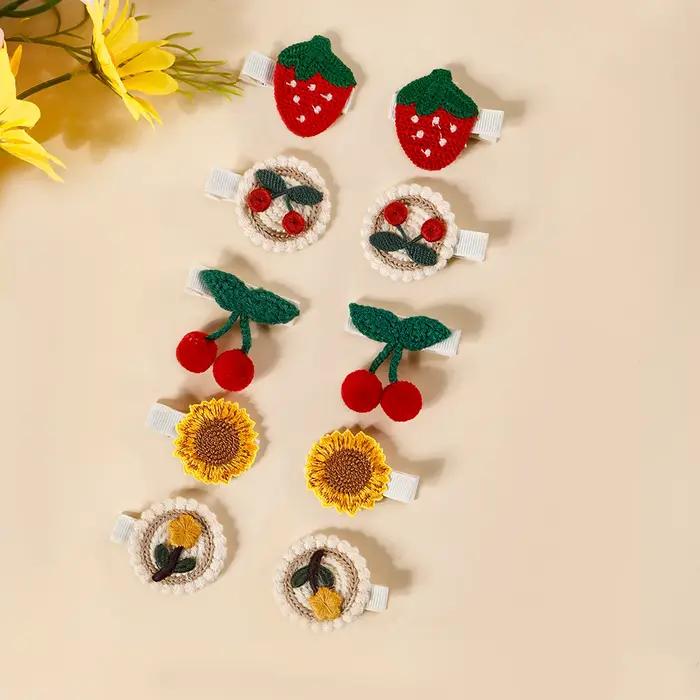 Pinces à cheveux en forme de fraise