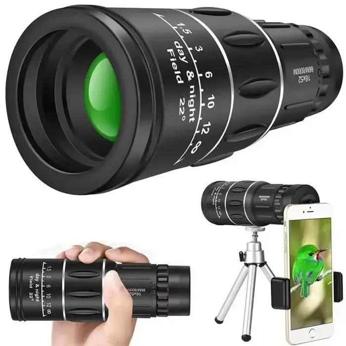Monoculaire 16x52 double mise au point - Grand diamètre pour observation nocturne ornithologie photo