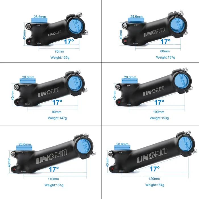 UNO 25.4mm tige vtt vélo guidon tige 7 17 35 degrés ultraléger vtt puissance vélo Table montagne rou