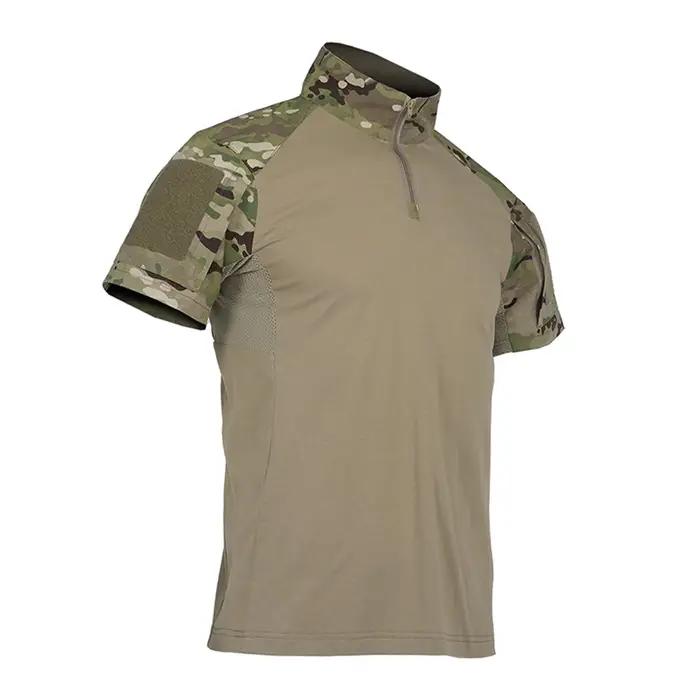 Chemises camouflage de sport en plein air pour hommes, t-shirts respirants, chemise de saut DulCP, vêtements de chasse, t-shirt d'entraînement en Y