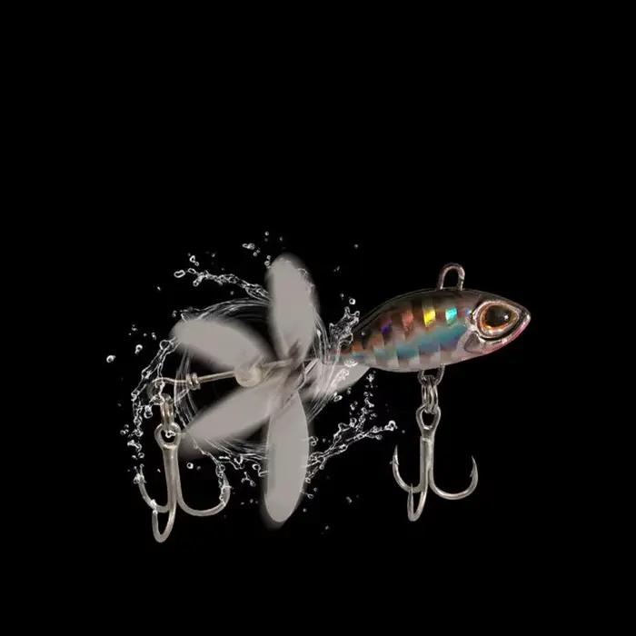 Appât de pêche en eau de mer Spinner à queue rotative 7/10/14g en couleur blanche, bourgogne, jaune, rouge et violet pour pêche en mer, lac, rivière et plage
