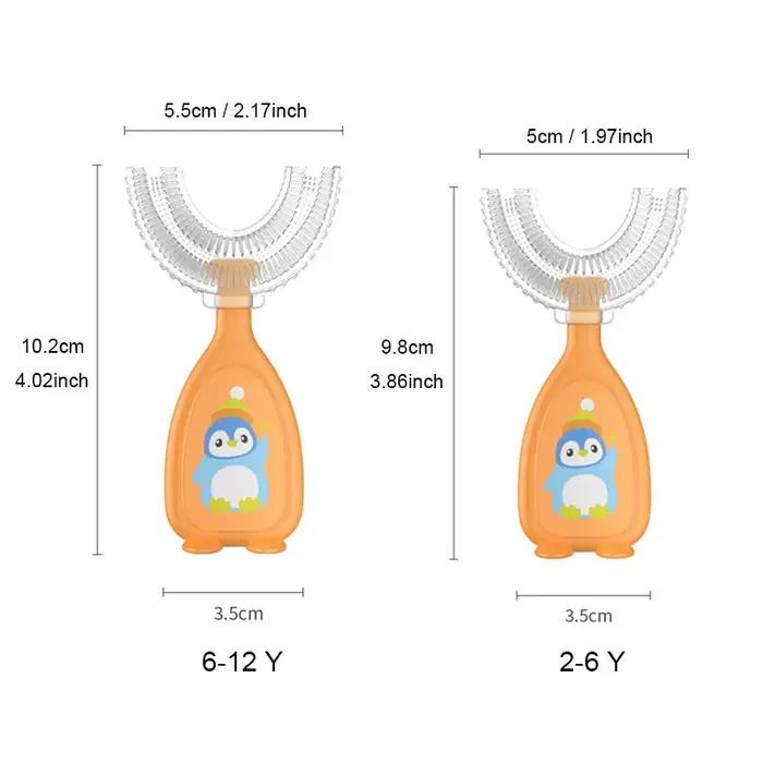 Brosse à dents en forme de U pour bébé, anneau de dentition en silicone souple pour la santé des enf