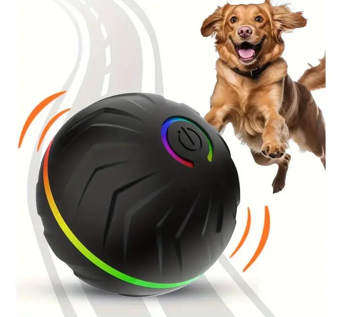Balle taquine intelligente pour chien, jouets interactifs pour chien, roulement et saut aléatoires,