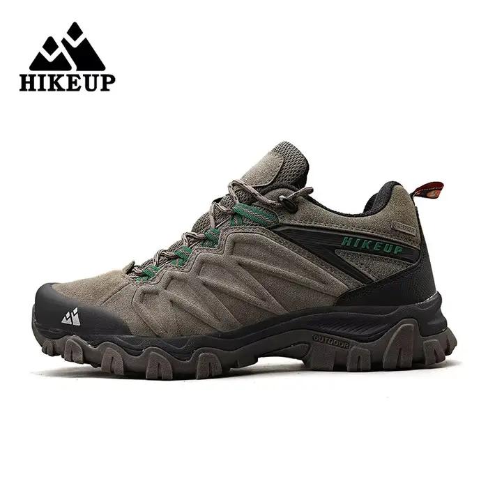 HIKEUP-Chaussures de Randonnée en Cuir Durables pour Homme, Baskets de dehors en Plein Air, de Trekk