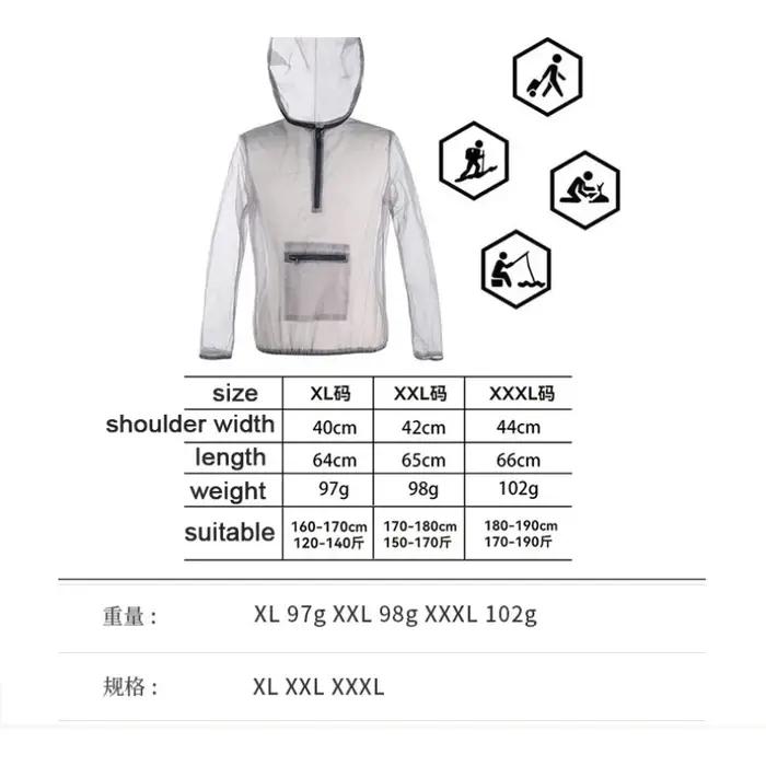 Veste de protection respirante anti-insectes avec maille anti-moustiques pour randonnée pêche sauvage femmes hommes activités plein air