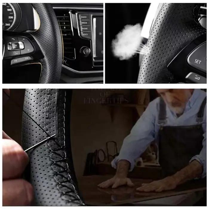 Juste de Volant en Cuir group Noir, pour KIT 207 2006-2014 Partner 2009-2018 tiges 2008-2016 Fiat Sc